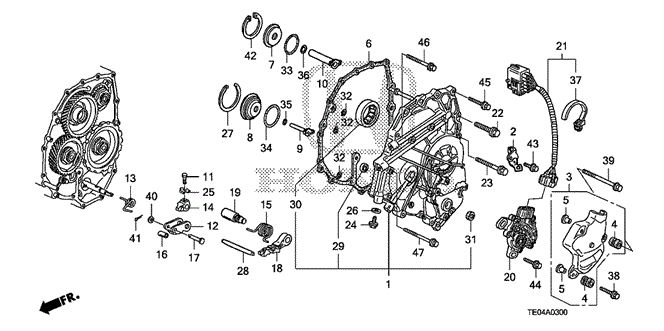 TRANSMISSION - AUTOMATIC/AT LEFT SIDE COVER (L4) for 2008 Honda ACCORD COUPE #1