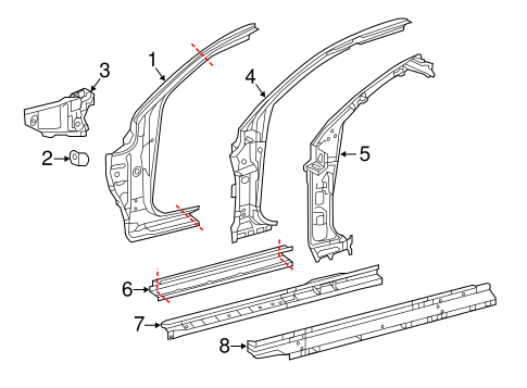 Tacoma HINGE PILLAR
