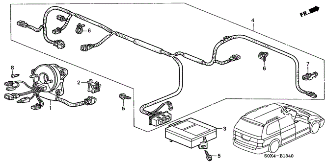 ELECTRICAL / EXHAUST / HEATER / FUEL/SRS UNIT (-'01) for 2000 Honda ODYSSEY #1