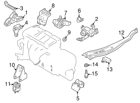 Protege ENGINE & TRANS MOUNTING 2