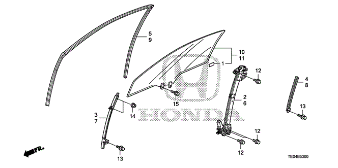 BODY / AIR CONDITIONING/DOOR GLASS - REGULATOR for 2010 Honda ACCORD COUPE #1