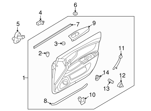 Optima INTERIOR TRIM - FRONT DOOR
