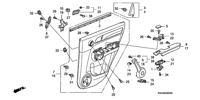 INTERIOR / BUMPER/REAR DOOR LINING for 2008 Honda CR-V #1