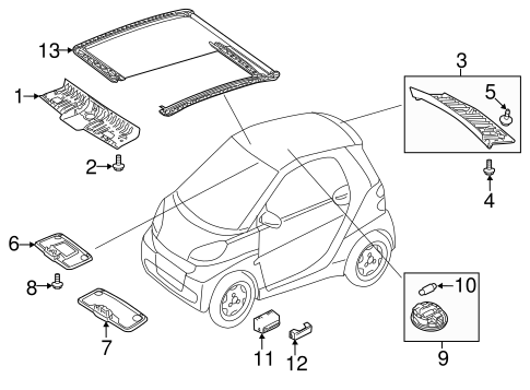 Fortwo INTERIOR TRIM - ROOF