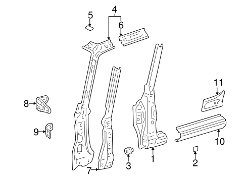 RAV4 HINGE PILLAR