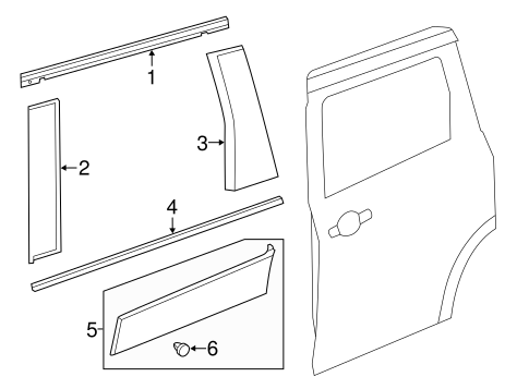Quest EXTERIOR TRIM - SIDE DOOR