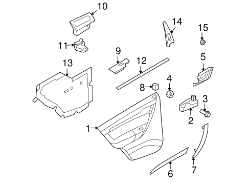 Aveo5 INTERIOR TRIM - REAR DOOR