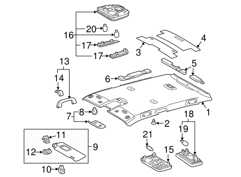 Prius INTERIOR TRIM - ROOF 2