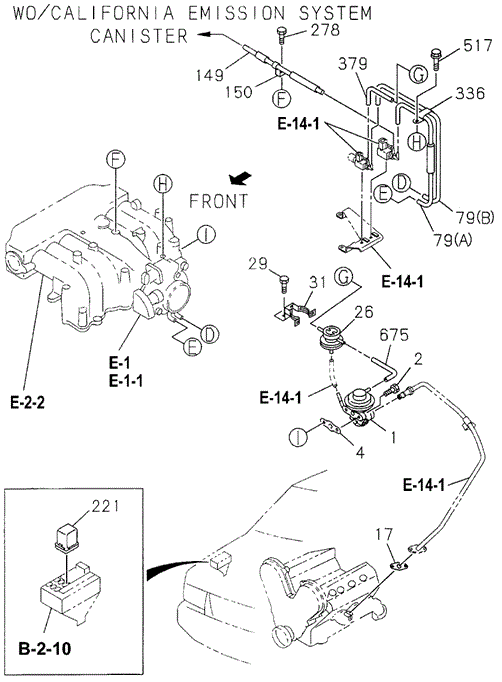 ENGINE/EMISSION PIPING (1) for 1994 Honda PASSPORT #1