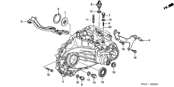 TRANSMISSION - MANUAL/MT TRANSMISSION HOUSING for 2003 Honda CIVIC SEDAN #1