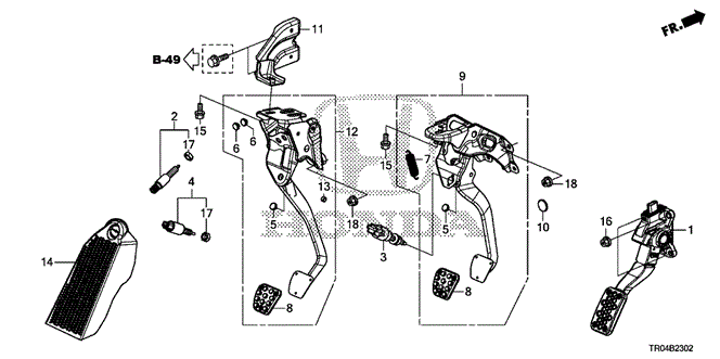 CIVIC SEDAN PEDAL (2.4L)