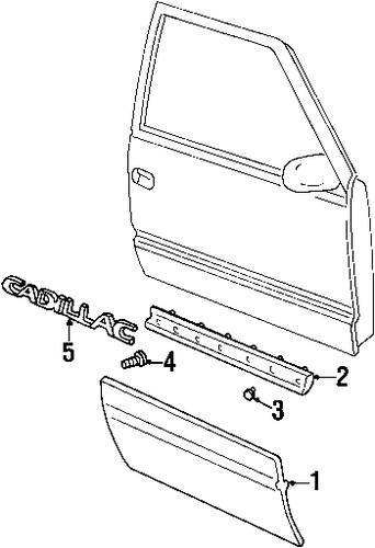 Escalade EXTERIOR TRIM - FRONT DOOR