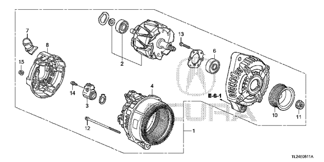 TSX SEDAN ALTERNATOR (DENSO) (V6)