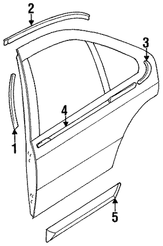 Sentra EXTERIOR TRIM - REAR DOOR