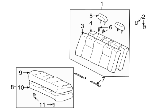 Corolla REAR SEAT COMPONENTS 2