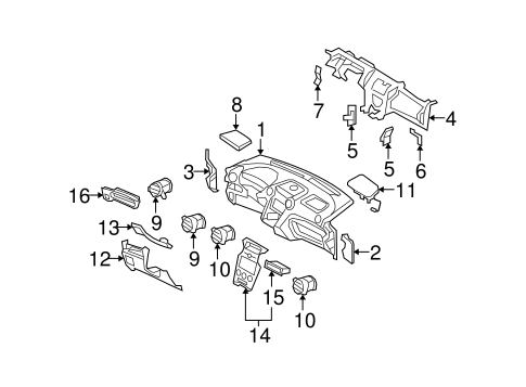 Rondo INSTRUMENT PANEL COMPONENTS
