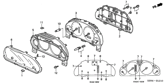 ELECTRICAL / EXHAUST / HEATER / FUEL/METER COMPONENTS (VISTEON) (1) for 2003 Honda CIVIC SEDAN #1