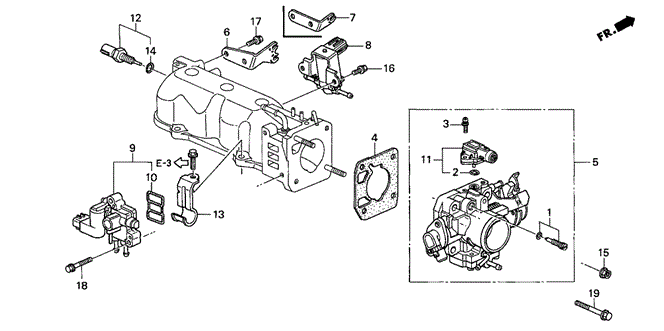 ENGINE/THROTTLE BODY for 2001 Honda ACCORD SEDAN #1