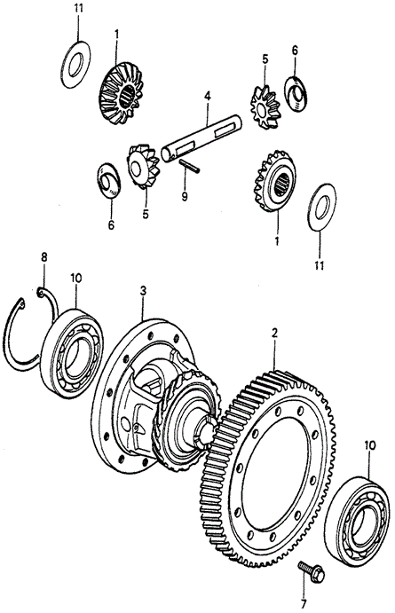TRANSMISSION - MANUAL/MT DIFFERENTIAL GEAR for 1984 Honda ACCORD SEDAN #1