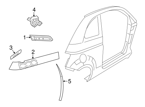 500 EXTERIOR TRIM - QUARTER PANEL