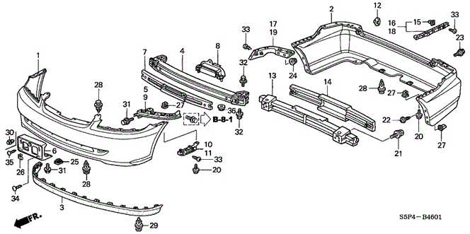 INTERIOR / BUMPER/BUMPERS ('04) for 2004 Honda CIVIC COUPE #1