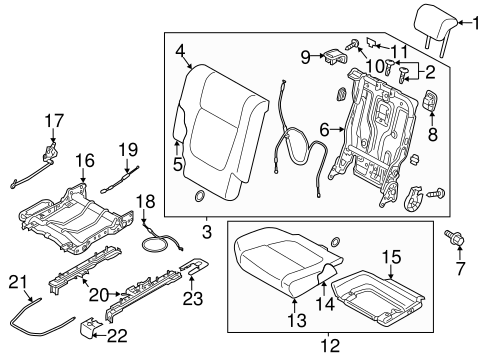 Outlander REAR SEAT COMPONENTS 2