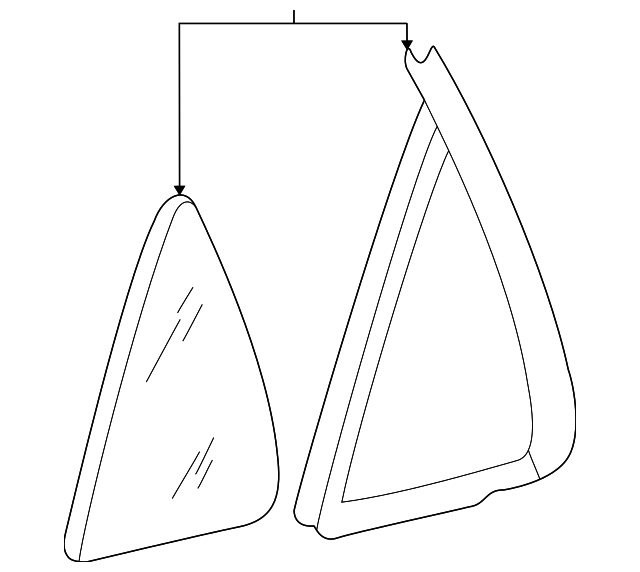 10446571 Деталь QTR GLASS, LEFT
