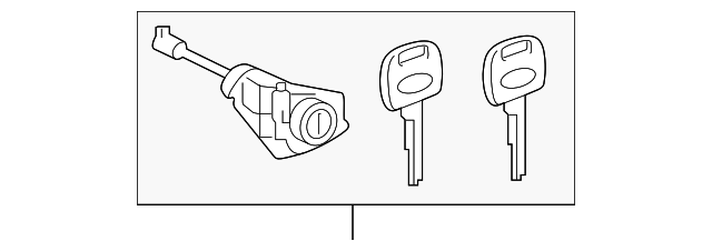 69052-0E080 CYL & KEYS, LEFT