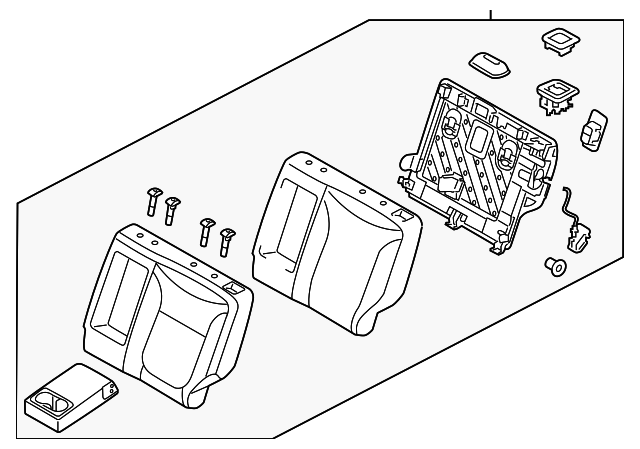 89300-B2700KE3 Деталь SEAT BACK ASSY, LEFT
