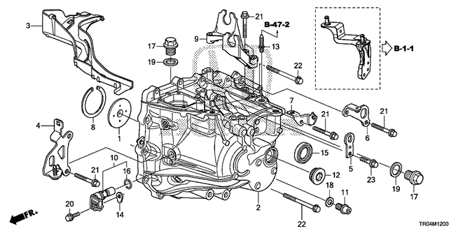 CIVIC SEDAN MT TRANSMISSION CASE (2.4L)