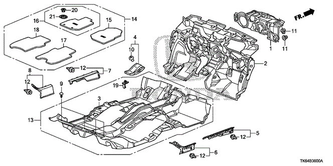 INTERIOR / BUMPER/FLOOR MAT for 2009 Honda FIT #1