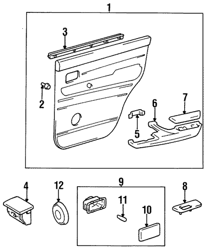 Land Cruiser INTERIOR TRIM - REAR DOOR