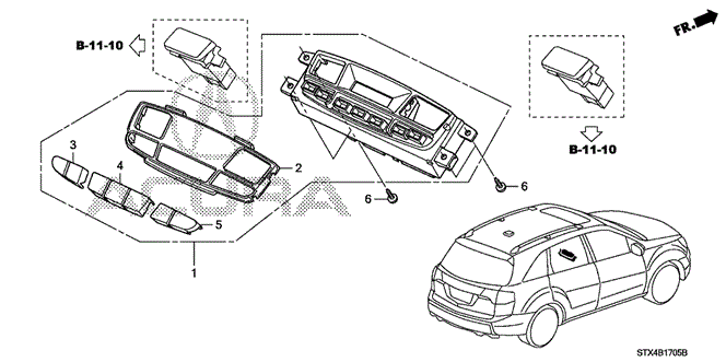 MDX AUTO AIR CONDITIONER CONTROL (RR.)