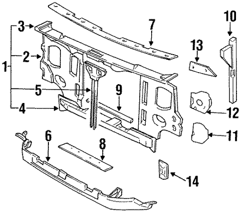 Pickup RADIATOR SUPPORT
