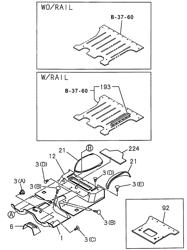 INTERIOR / BUMPER/FLOOR MAT (1) for 1998 Acura SLX #1