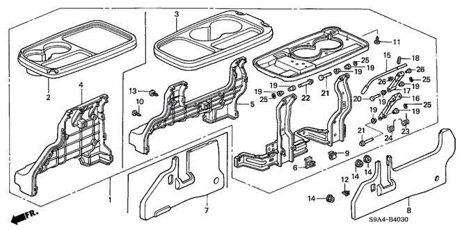 INTERIOR / BUMPER/CENTER TABLE for 2002 Honda CR-V #1