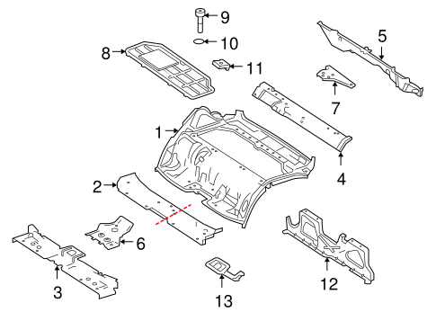 Fortwo REAR FLOOR & RAILS