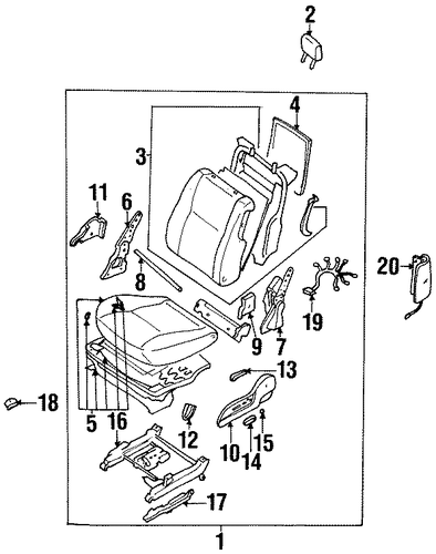 Q45 FRONT SEAT COMPONENTS