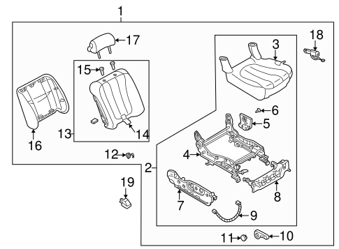 Millenia FRONT SEAT COMPONENTS 2