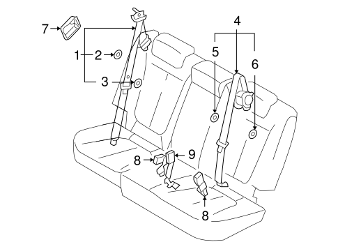 Santa Fe REAR SEAT BELTS