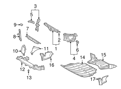 LS430 RADIATOR SUPPORT