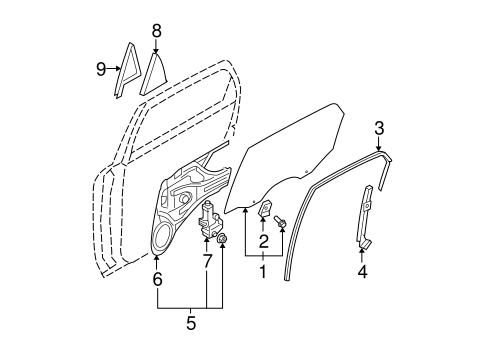 Sportage GLASS - REAR DOOR
