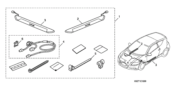ACCESSORIES/DOOR TRIM, ILLUMINATED for 2012 Honda CR-Z #1