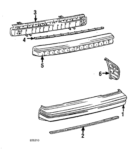 Tercel BUMPER ASSEMBLY - REAR