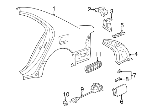 LS430 QUARTER PANEL