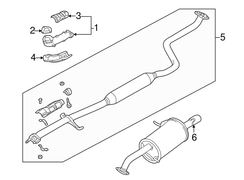 Protege EXHAUST COMPONENTS