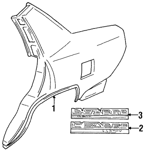 LeSabre EXTERIOR TRIM - QUARTER PANEL