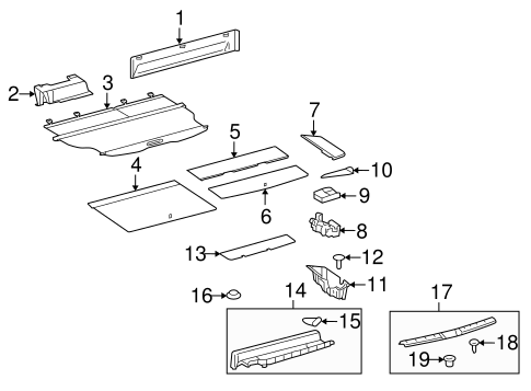 Highlander INTERIOR TRIM - REAR BODY