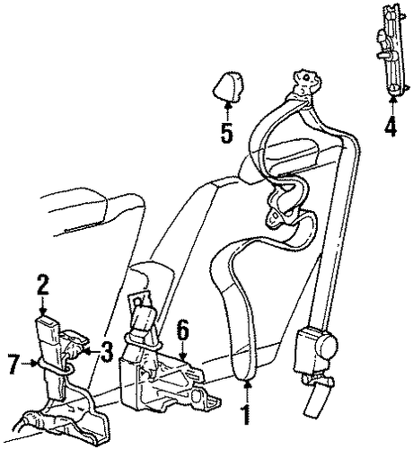 Crown Victoria FRONT SEAT BELTS