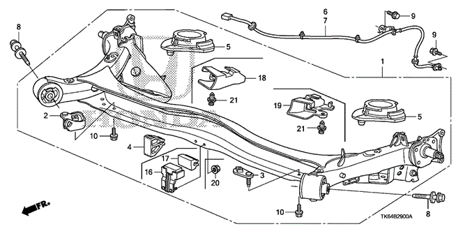 CHASSIS/REAR AXLE for 2009 Honda FIT #1